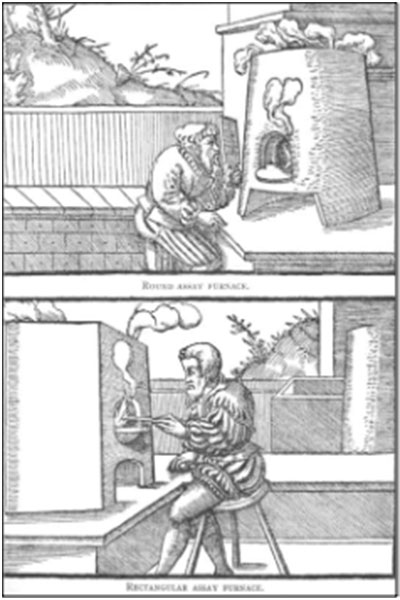 16th century metallurgical assay furnaces