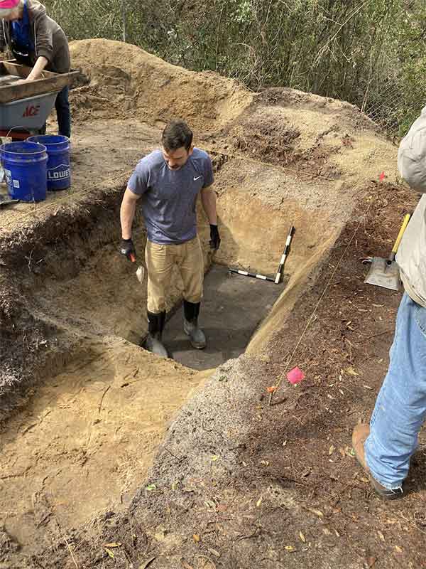 Jeremy Bliven stands in the 16th Century – on the dark soil of the ground level back then, anyway.